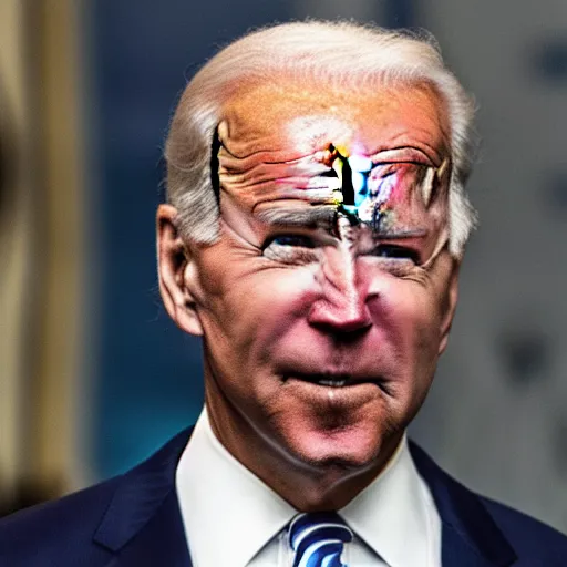 Prompt: closeup of Joe Biden with his tongue sticking out