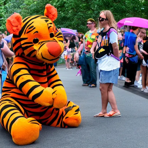 Prompt: Tigger at pride