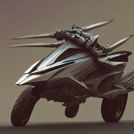 Prompt: sci-fi hoverbike, hard surface, artstation, concept art, 4k, futuristic, line art