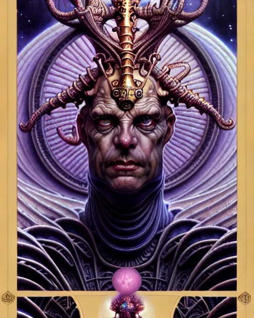 Image similar to the emperor tarot card, fantasy character portrait made of fractals, ultra realistic, wide angle, intricate details, the fifth element artifacts, highly detailed by peter mohrbacher, hajime sorayama, wayne barlowe, boris vallejo, aaron horkey, gaston bussiere, craig mullins