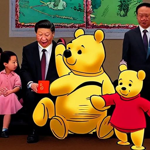 Image similar to xi jinping as winnie the pooh.