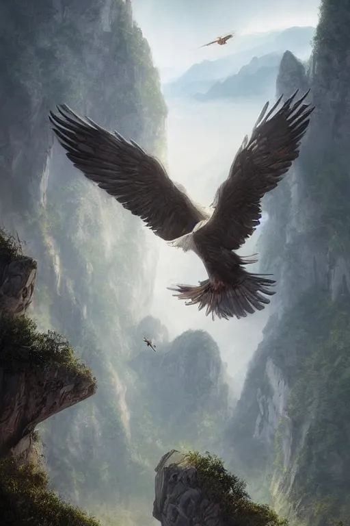 Prompt: portrait, white eagle flying over the huashan trail, dramatic lighting, cinematic, establishing shot, extremly high detail, photo realistic, cinematic lighting, post processed, concept art, artstation, matte painting, style by eddie mendoza, raphael lacoste, alex ross