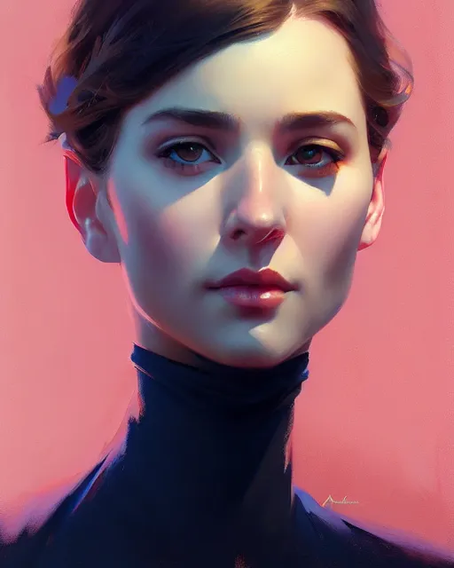 Image similar to stylized portrait of an artistic pose, composition, young fancy lady, realistic shaded, fine details, realistic shaded lighting poster by aykutmakut, yilya kuvshinov, magali villeneuve, artgerm, jeremy lipkin and michael garmash and rob rey