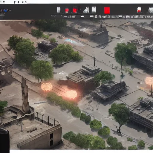 Image similar to painting of a war zone in beijing, china, world war 3, modern city, unreal engine 5,