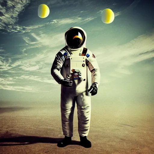 Image similar to realistic photo zombie astronaut floating textLuke