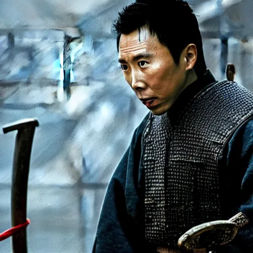 Prompt: Donnie yen as samurai , an film still