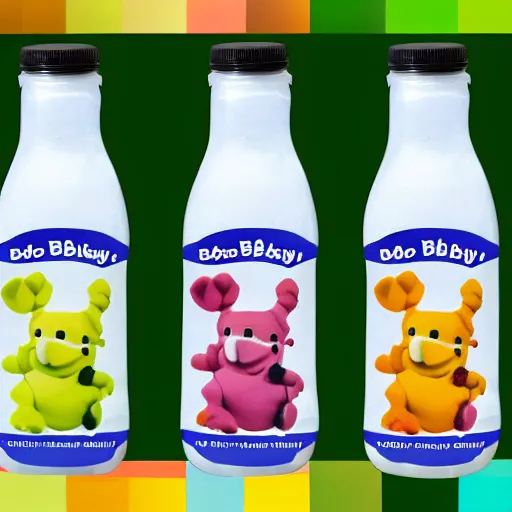 Prompt: teletubby milk bottle