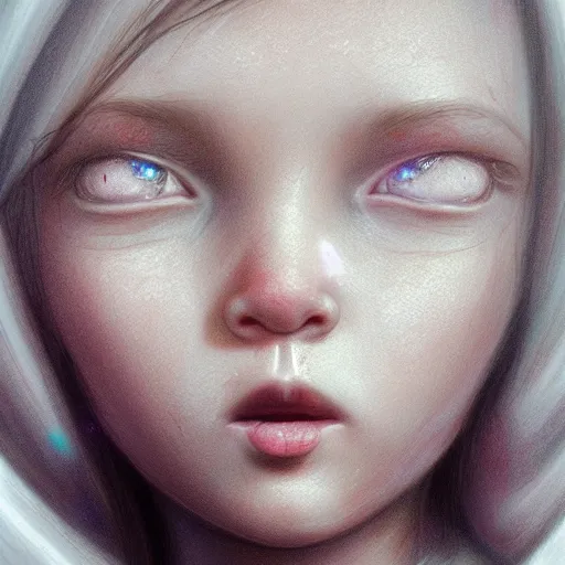 Image similar to happy and cute face of young sey made by nebula space, face only, model shot, big eyes, pencil drawing, pastel, smooth, soft lights, prism, snow fog, magic by marc simonetti