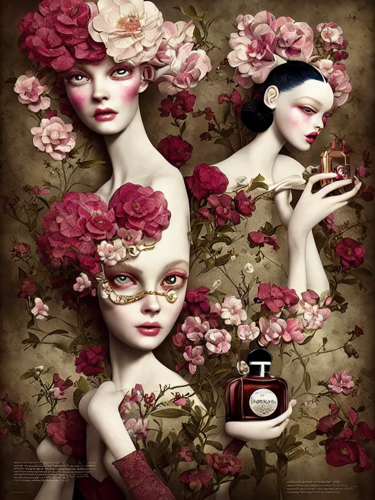 Prompt: fragrance advertising campaign by ray caesar, highly detailed, intricate