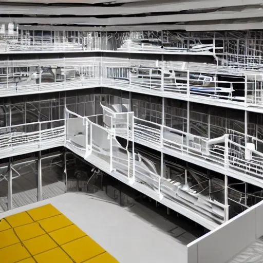 Image similar to ikea store architecture designed by mc escher