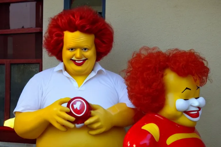 Image similar to obese Ronald McDonald