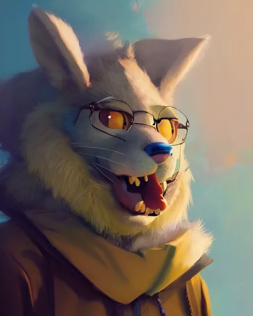 Image similar to a beautiful portrait of an anthropomorphic fursona furry disney character by cory loftis, fenghua zhong, ryohei hase, ismail inceoglu and ruan jia. volumetric light, artstation