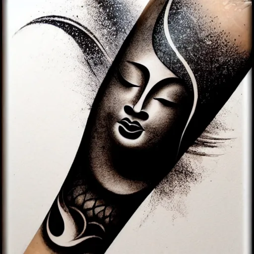 Image similar to zen sunyata ink elegant