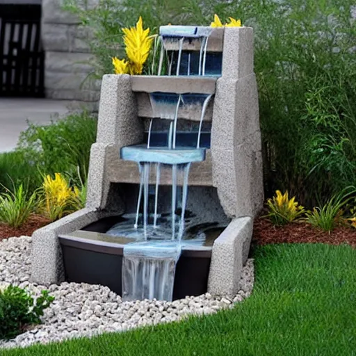 Prompt: water feature at walmart