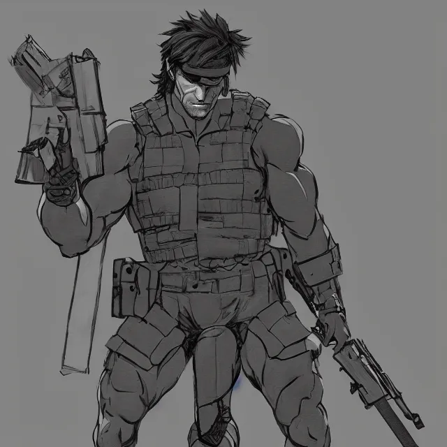 Image similar to solid snake from metal gear solid as a shrek, detailed, dark art, artstation, illustration, soft lighting, yoji shinkawa style