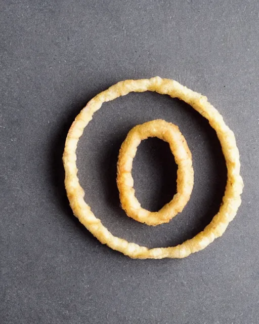 Prompt: An onion ring figure of eight, infinite