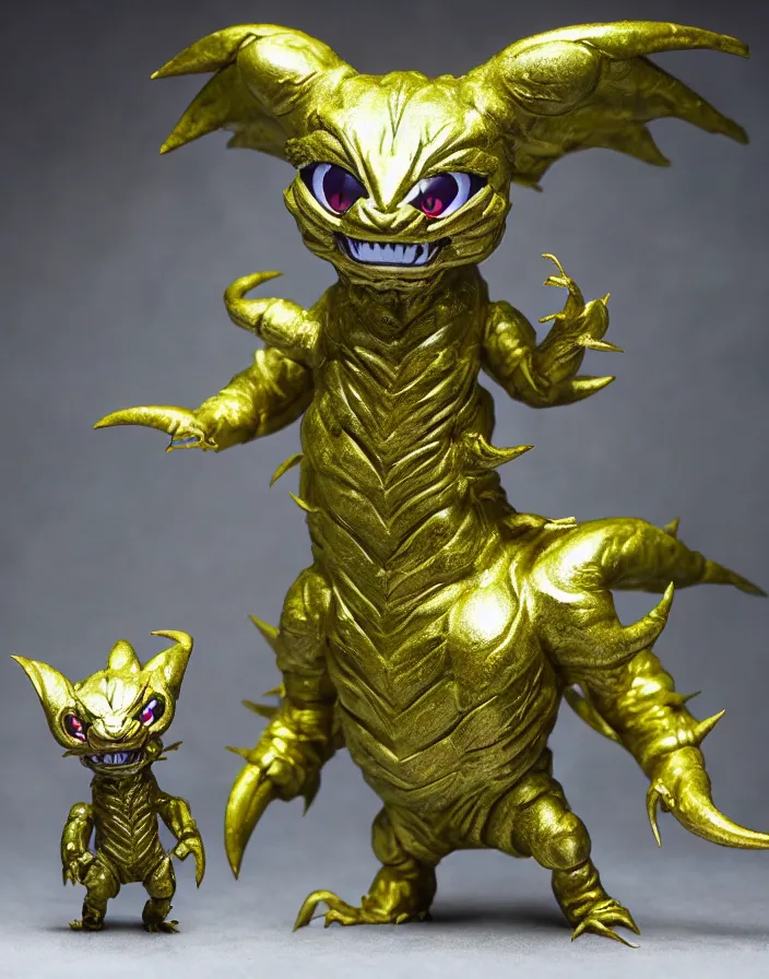 Image similar to small stylized chibi kaiju!!! shiny sofubi!!!! promo shots 4 k photography