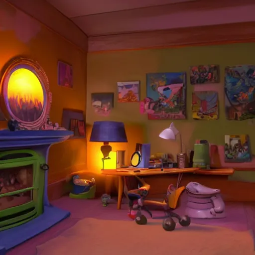 Image similar to pixar environment, renderman