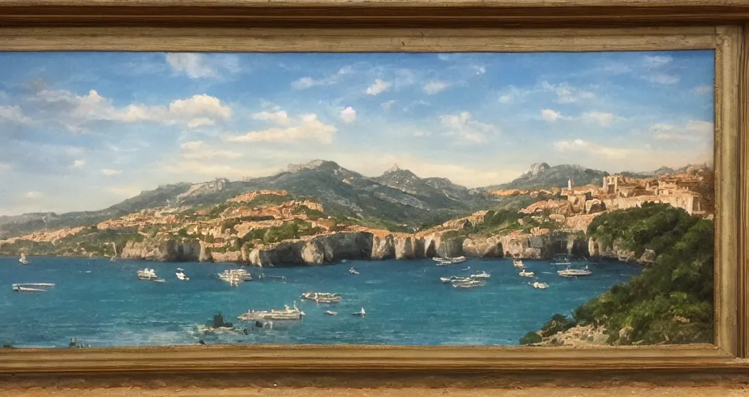 Image similar to matte painting of south of france country