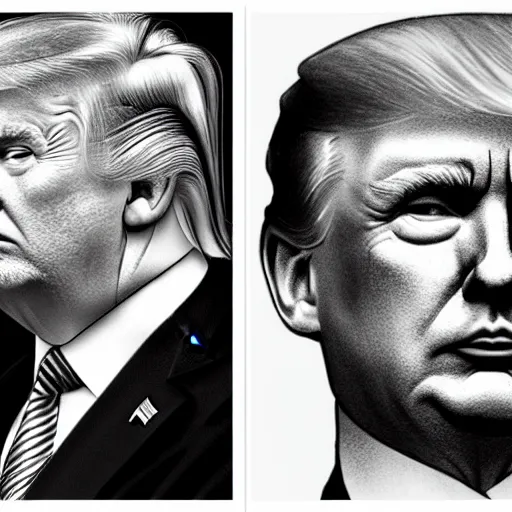 Prompt: donald trump and vladimir putin, tom of finland, extremely detailed