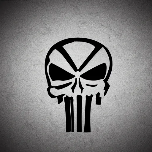 Prompt: the punisher skull logo