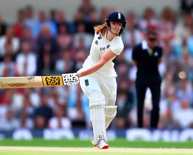 Image similar to emma watson opens the batting for england at lord's cricket ground