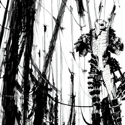 Prompt: tsutomu nihei artwork