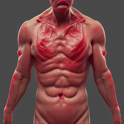 Prompt: flesh tetris, hyper realism, 3d model, octane render, high quality, 4k