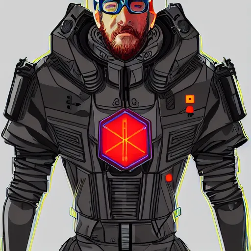 Image similar to cyberpunk king william - alexander as the leader of a futuristic communist society, cybernetics, sharp lines, digital, artstation, colored in