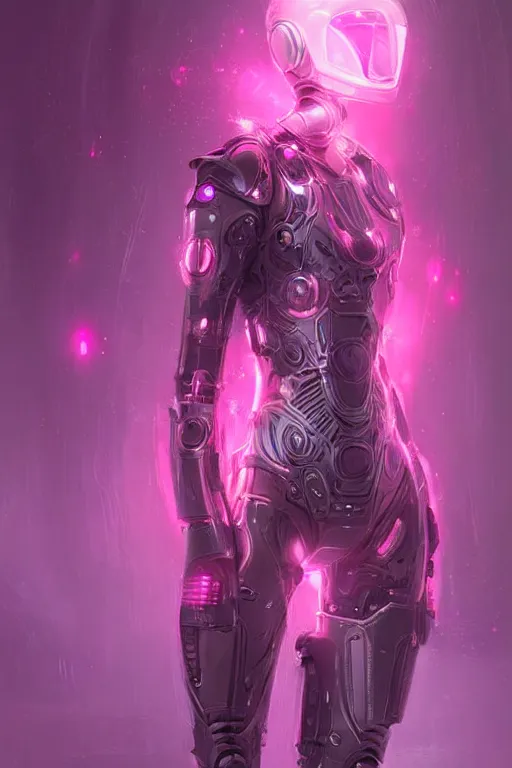Image similar to Cybernetic Pink Vapor Armor, fantasy, magic, digital art by WLOP, highly detailed, illustration