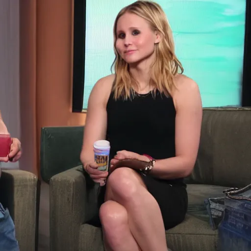 Prompt: first person view of a date with kristen bell