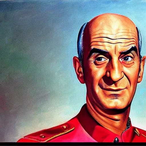 Image similar to Une peinture de louis de funes