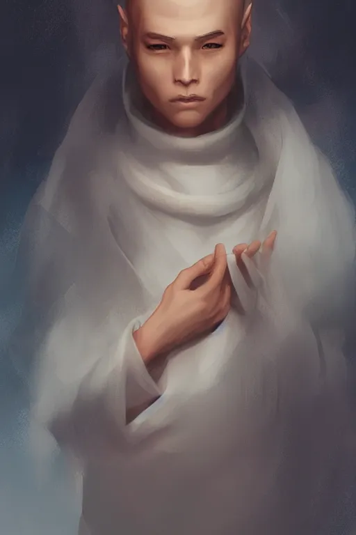 Image similar to Portrait of a monk by Charlie Bowater