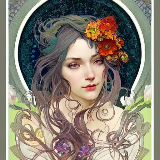 Image similar to a portrait in the style of anna dittmann and donato giancola and alphonse mucha.