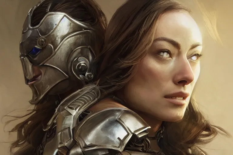 Prompt: a finely detailed portrait of Olivia Wilde, clothed in battle armor, olive skin, long dark hair, beautiful bone structure, symmetrical facial features, intricate, elegant, digital painting, trending on Artstation, concept art, smooth, sharp focus, illustration, from Metal Gear by Ruan Jia and Mandy Jurgens and Artgerm and Greg Rutkowski, award winning