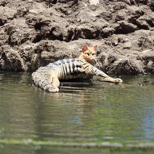 Image similar to a cat - crocodile, wildlife photography