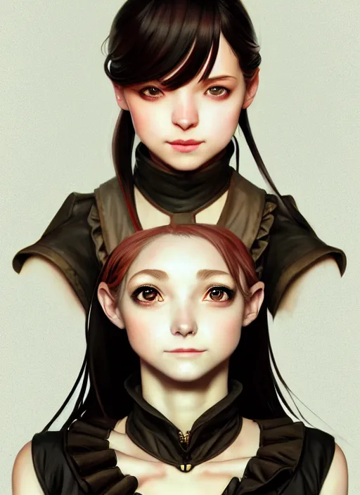 Image similar to portrait of a full body of beautiful young female detective, d & d, sleeveless turtleneck, pleated skirt, fantasy, flat lighting, intricate, highly detailed, digital painting, artstation, concept art, smooth, sharp focus, illustration, misa amane, art by simon bisley and greg rutkowski and alphonse mucha, natural tpose