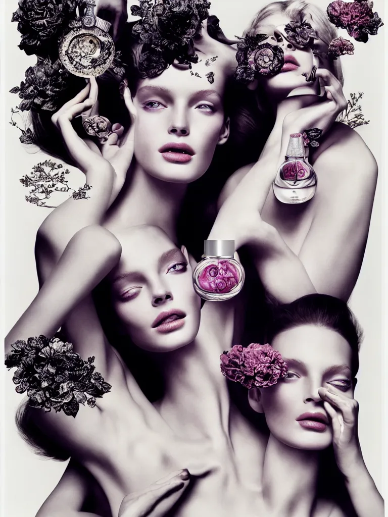 Image similar to fragrance advertising campaign by richard avedon, highly detailed, intricate