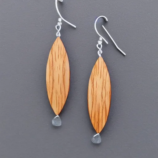 Image similar to bilateral symmetry, wood earring, inspired by nature in maine