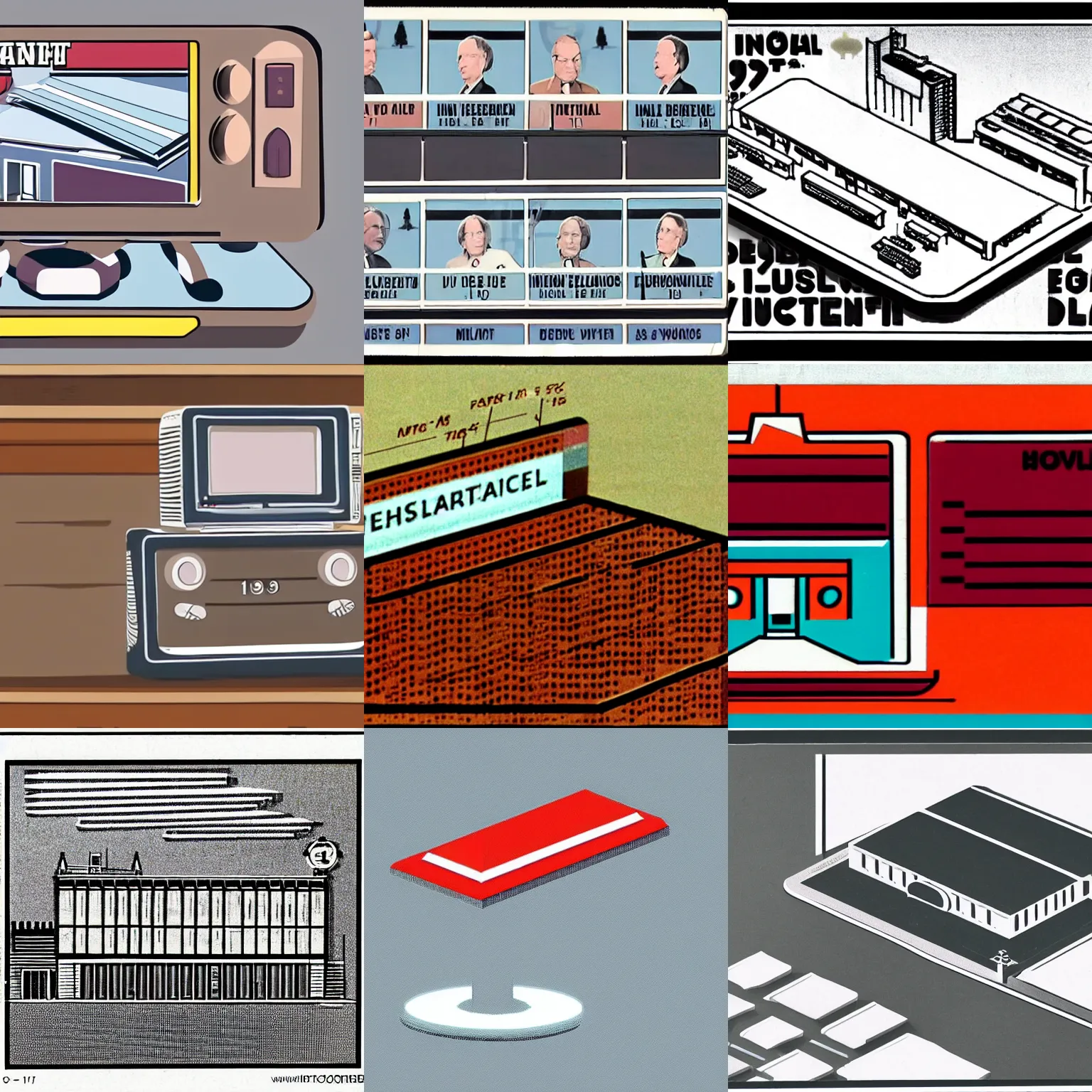 Prompt: 1970s VHS government federal instructional video with simple minimalist isometric diagrams