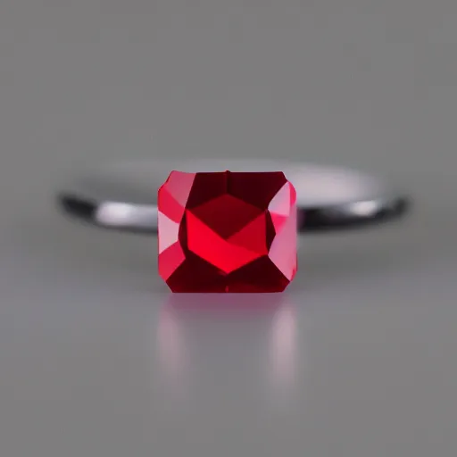 Image similar to a metallic crystal wearing red band, 4K HD, Y2K