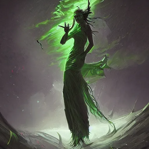 Image similar to green nature humanoid tornado character, epic fantasy style, in the style of Greg Rutkowski, mythology artwork