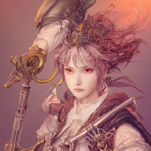 Image similar to studio portrait of neutral good colorful female cleric bard healer as absurdly beautiful, gorgeous, elegant, young gravure idol, an ultrafine hyperdetailed illustration by kim jung gi, irakli nadar, intricate linework, sharp focus, bright colors, octopath traveler, final fantasy, unreal engine 5 highly rendered, global illumination, radiant light, detailed and intricate environment