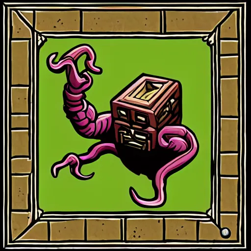 Image similar to a mimic from dungeons and dragons, svg