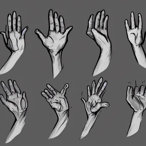 Prompt: hands in the style of, concept art