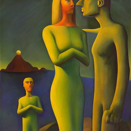 Image similar to journey to the center of the earth, grant wood, pj crook, edward hopper, oil on canvas