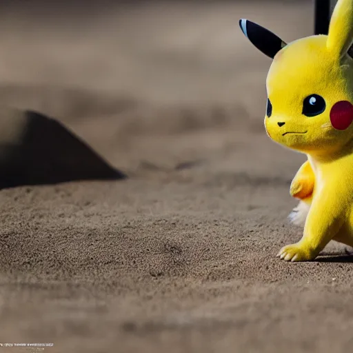 Image similar to national geographic professional photo of pikachu, award winning