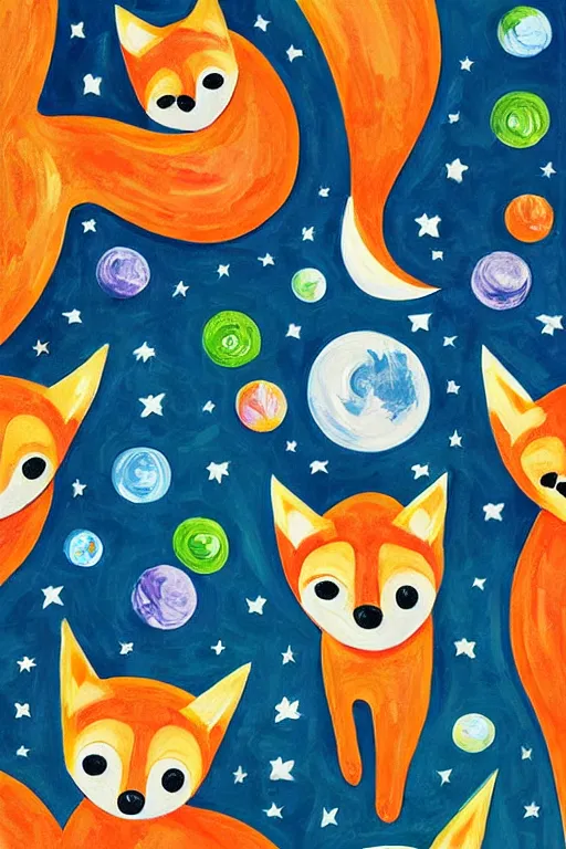 Image similar to 🦊🚀🎨🖌️