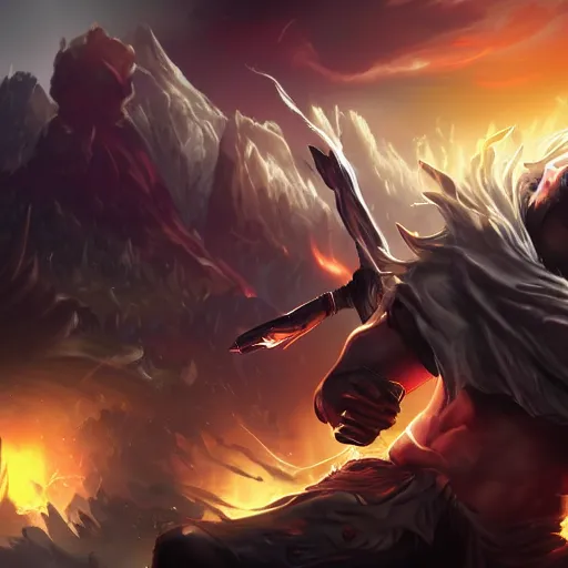 Prompt: Kanye West, League of Legends amazing splashscreen artwork, hd wallpaper, ultra high details, artstation