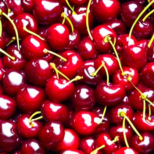 Image similar to Cherry explosion, realistic explosion, cherries exploding